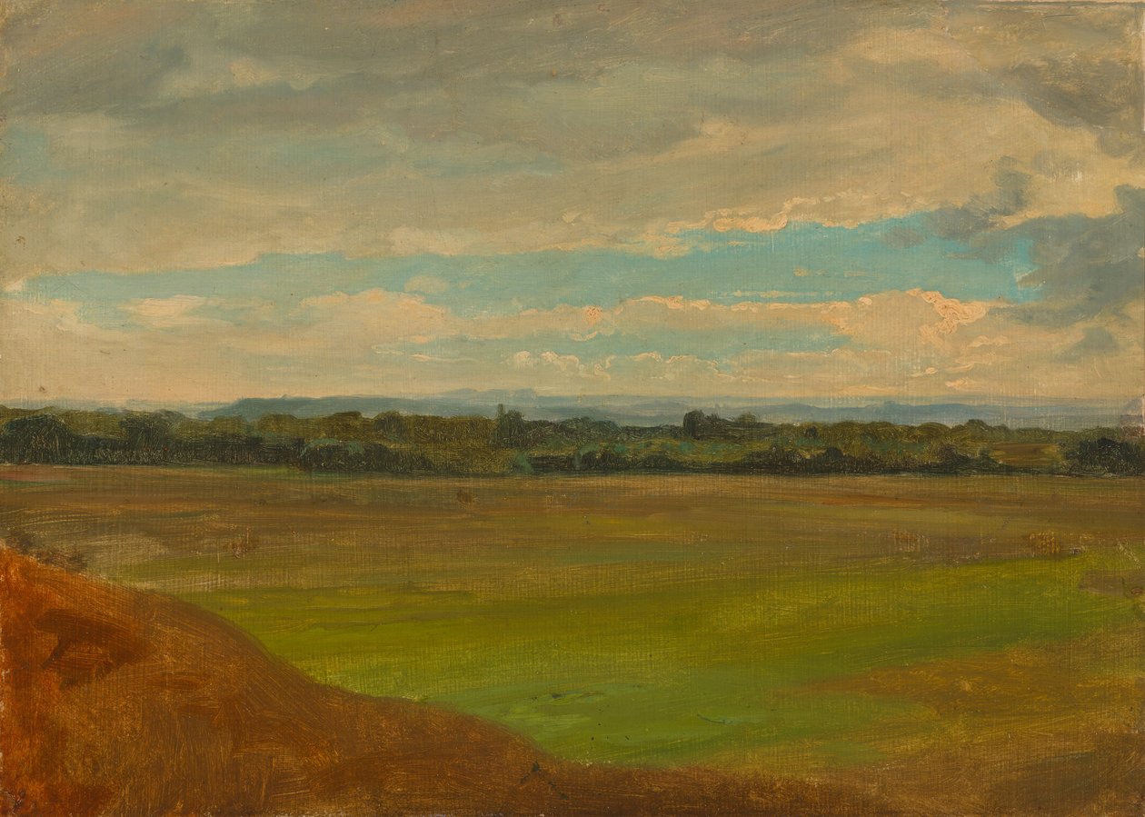 Bredt landskab, studie af Werner Holmberg