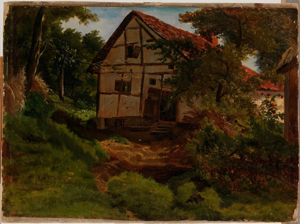 Bondegård i Tyskland, studie af Werner Holmberg