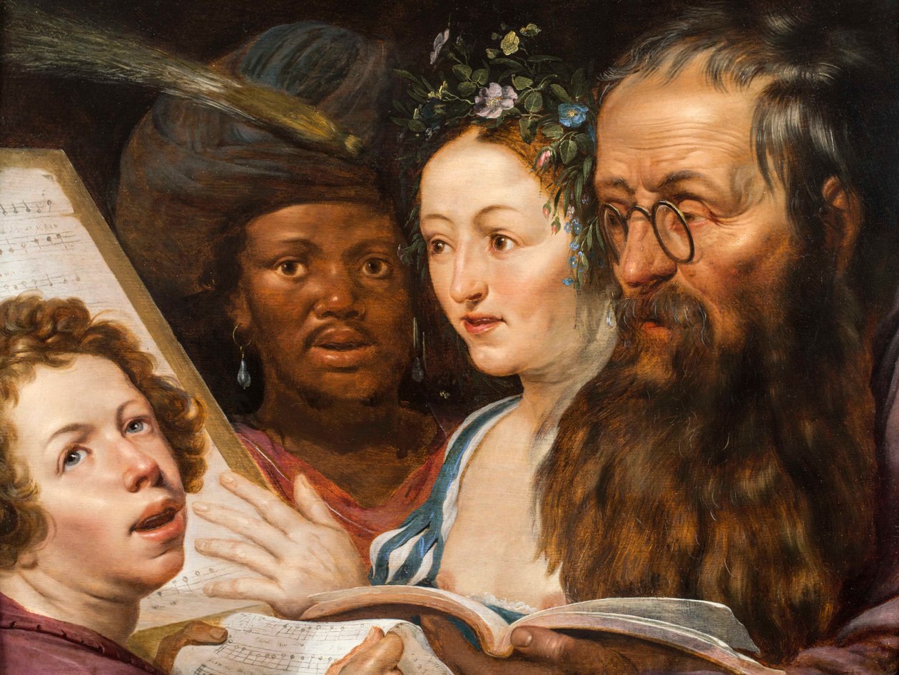 En allegori af musik, 1625 af Werner Jacobsz van den Valckert