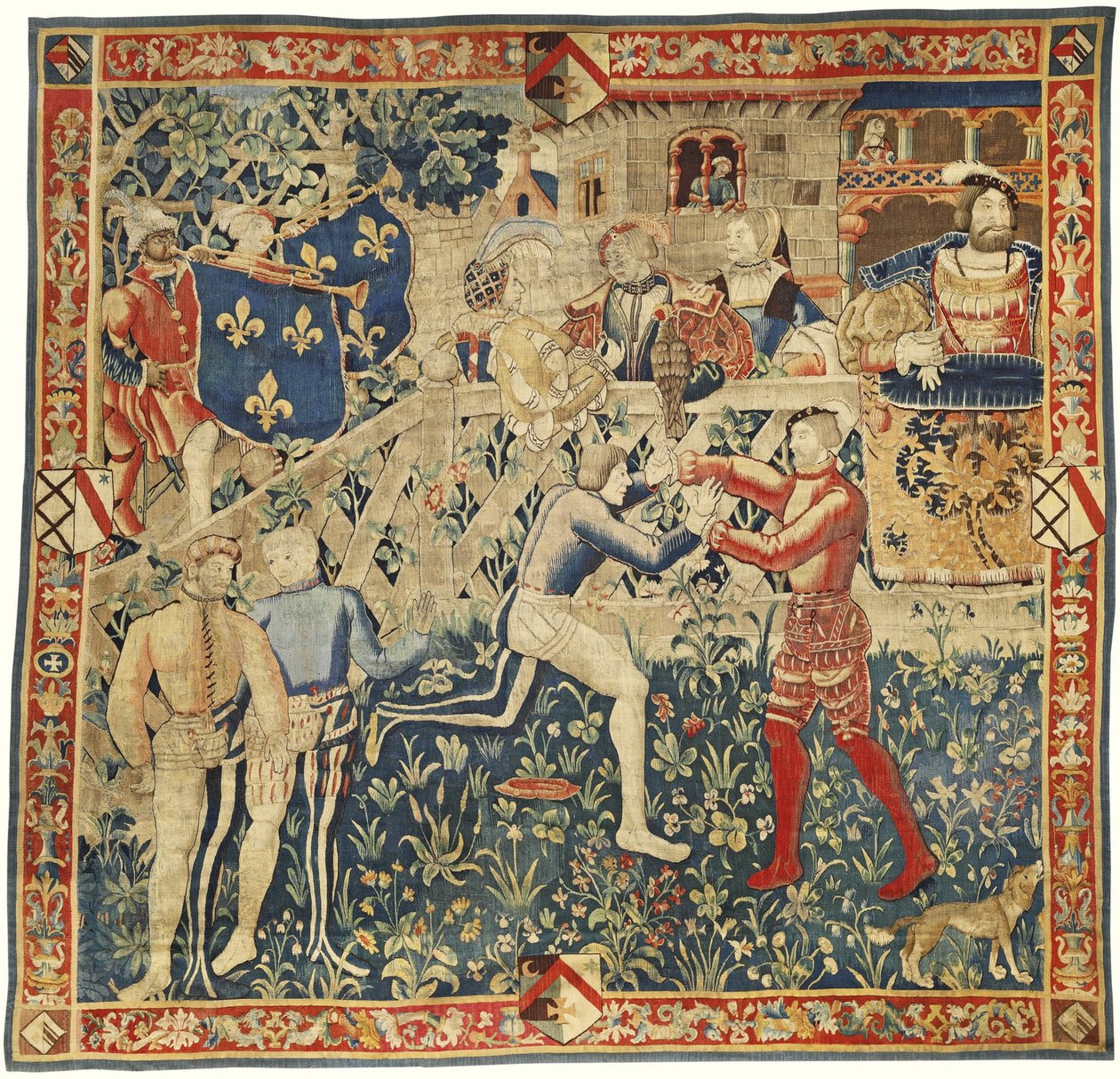 Mødet mellem konger Henrik VIII og kong Frans 1. Tapestry, ca. 1520 af West European Applied Art