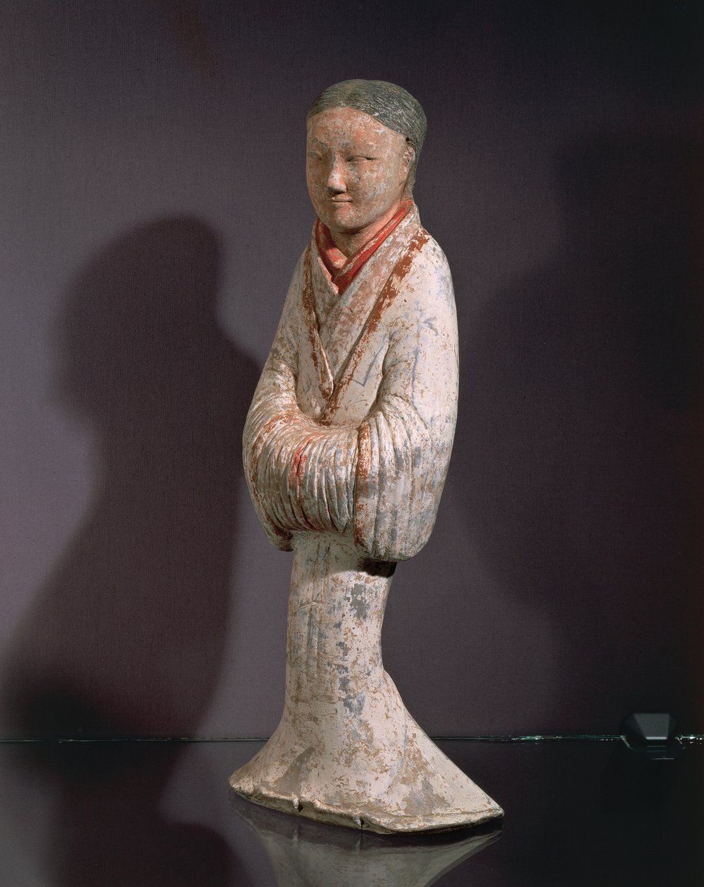 Dame i stående stilling (terracotta) af Western Han Dynasty Chinese School