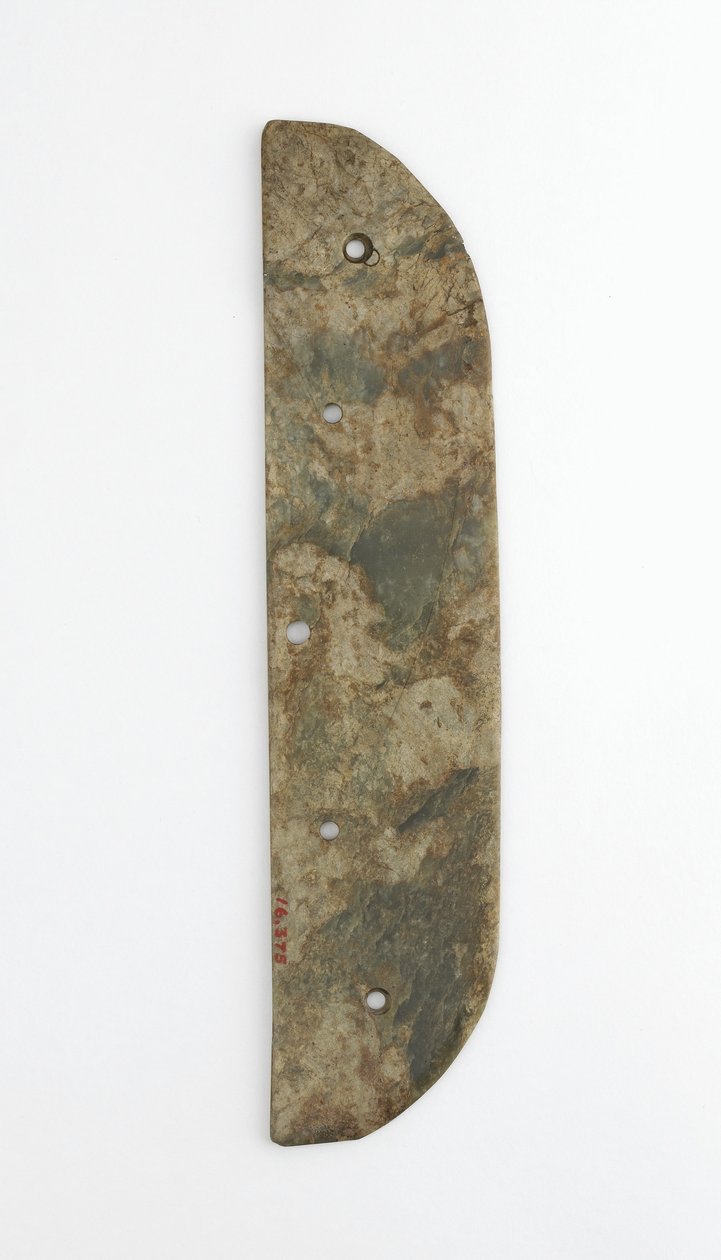 Ceremonielt redskab (jade) af Western Zhou Dynasty Chinese School