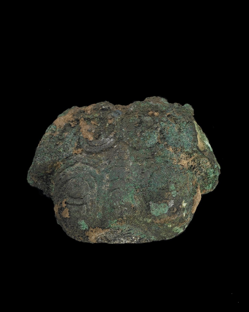 Ornament: grotesk dyremaske (bronze) af Western Zhou Dynasty Chinese School
