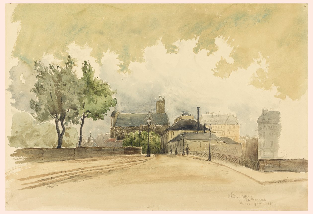 Tegning, The Marque, Paris, 1887 af Whitney Warren Jr.