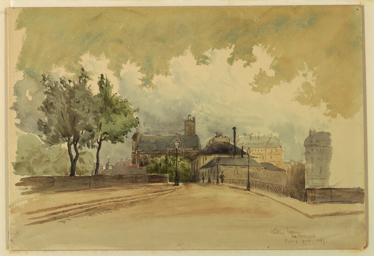 Tegning, The Marque, Paris, 1887 af Whitney Warren Jr.