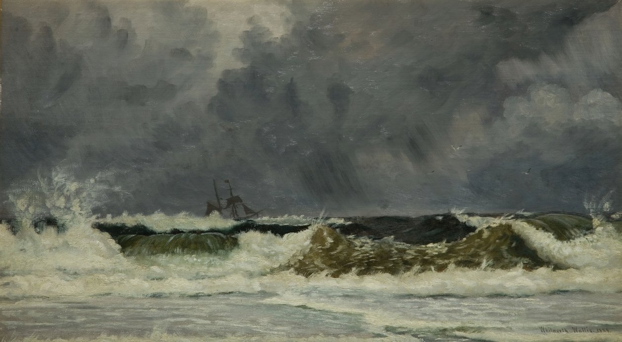 Rart vejr - Jyllands kyst, 1884. af Whitworth Wallis