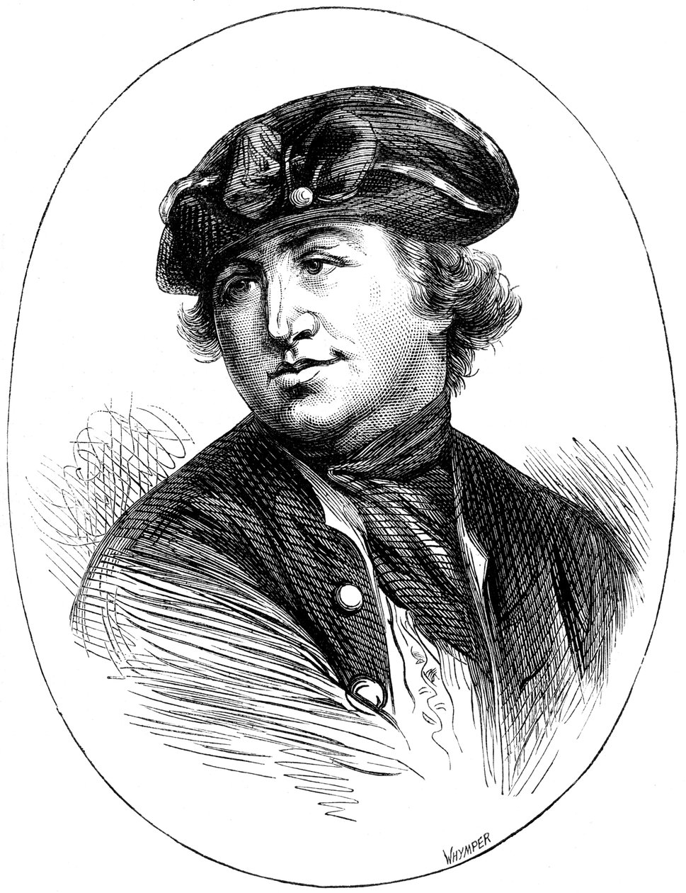 Commodore Robert Hopkins, amerikansk flådekommandant, fra et tryk fra 1776, c1880 af Whymper