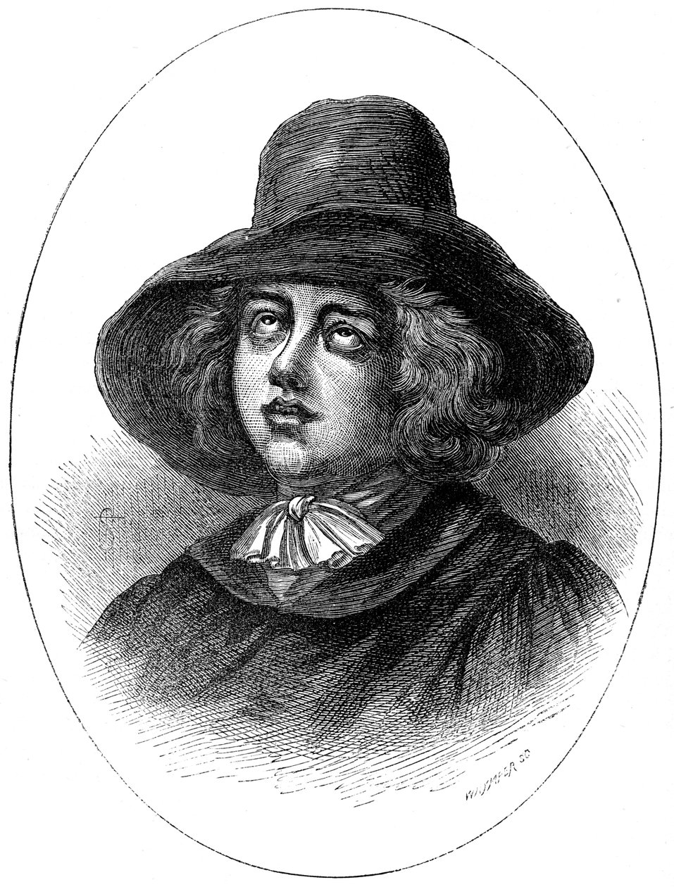George Fox, grundlæggeren af kvækerne, 1600-tallet c1880. af Whymper