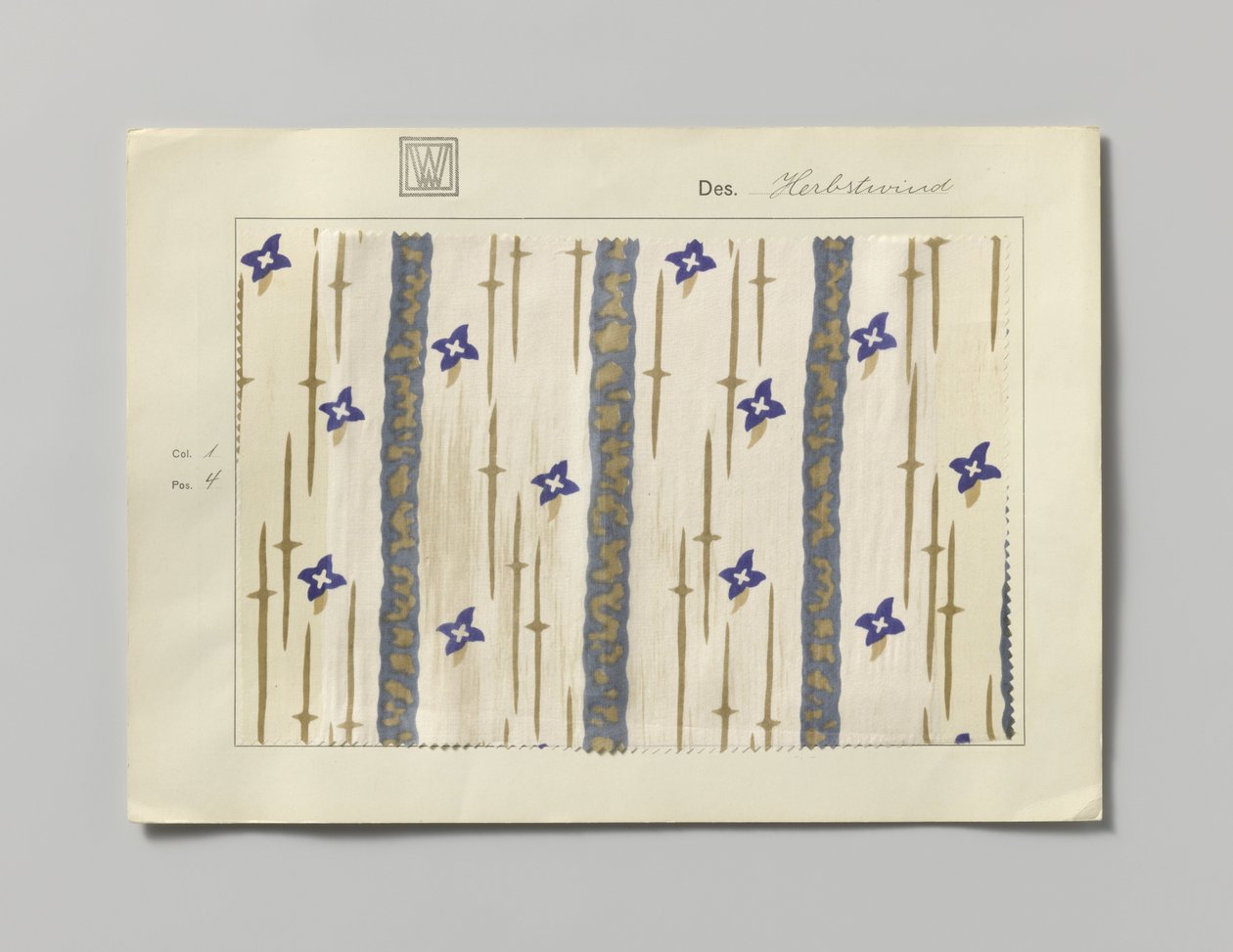 Stål med trykt side, design Herbstwind af Wiener Werkstätte