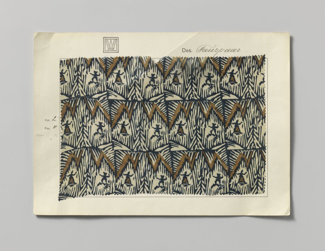 Stål med trykt side, design Tanzpaar af Wiener Werkstätte