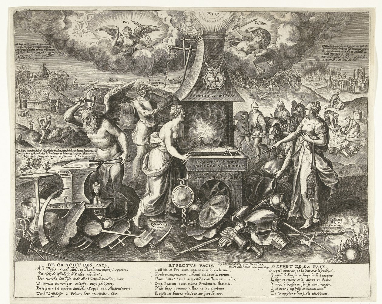 Fredens magt, 1678 The Power of the Pays (titel på objekt) af Wierix