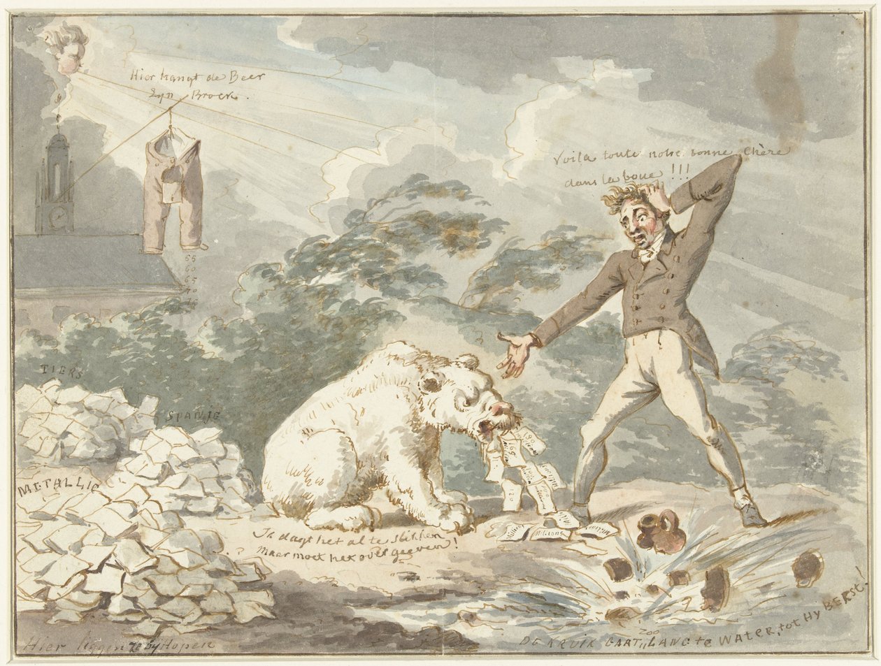 Et økonomisk debacle af Wijnand Esser (attributed to)