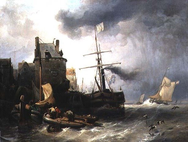 Stormen ved Dunkirk af Wijnand Joseph Nuyen