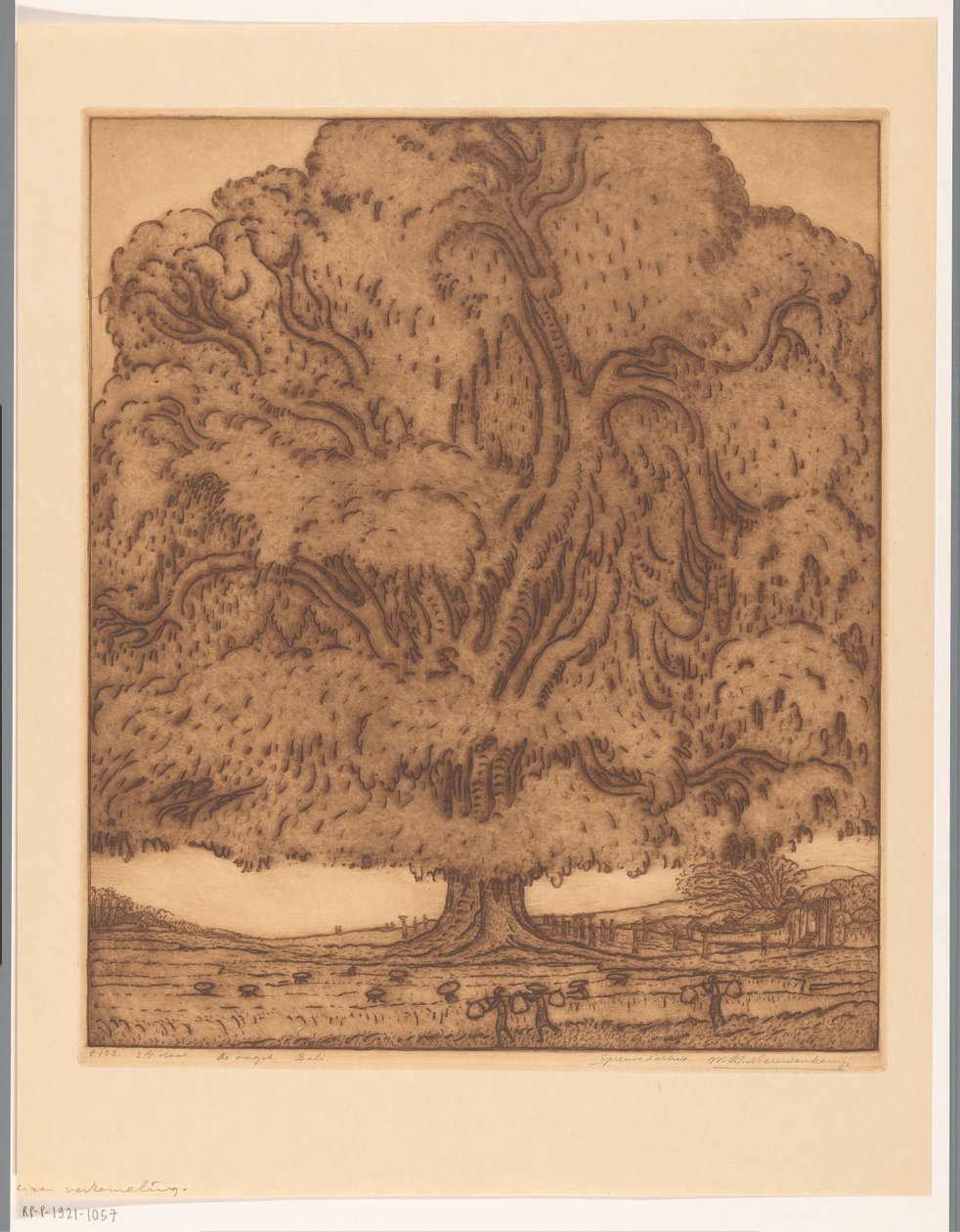 The Harvest, Bali (original titel på objektet) af Wijnand Otto Jan Nieuwenkamp (signed by artist)