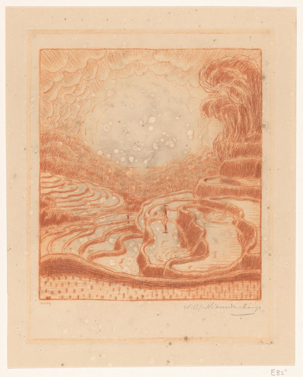 Rismarker på Bali Rismarker (original titel) af Wijnand Otto Jan Nieuwenkamp (signed by artist)