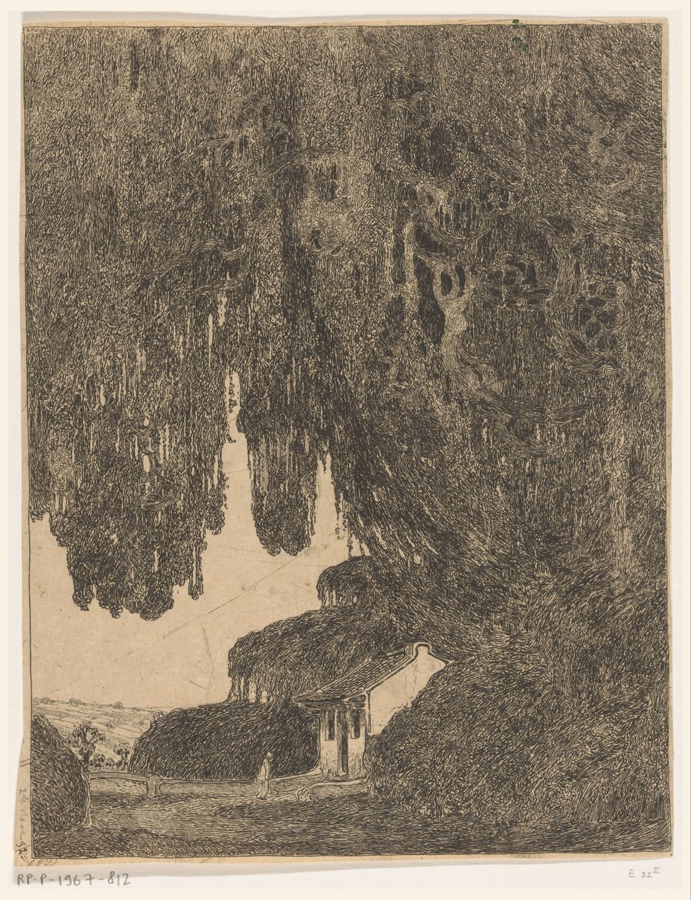 Kinesisk kapel nær Semarang på Java Kinesisk sted for tilbedelse (original titel) af Wijnand Otto Jan Nieuwenkamp