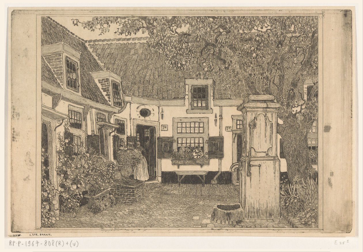 Hofje van Loo i Haarlem The Peaceful Courtyard (original titel) af Wijnand Otto Jan Nieuwenkamp