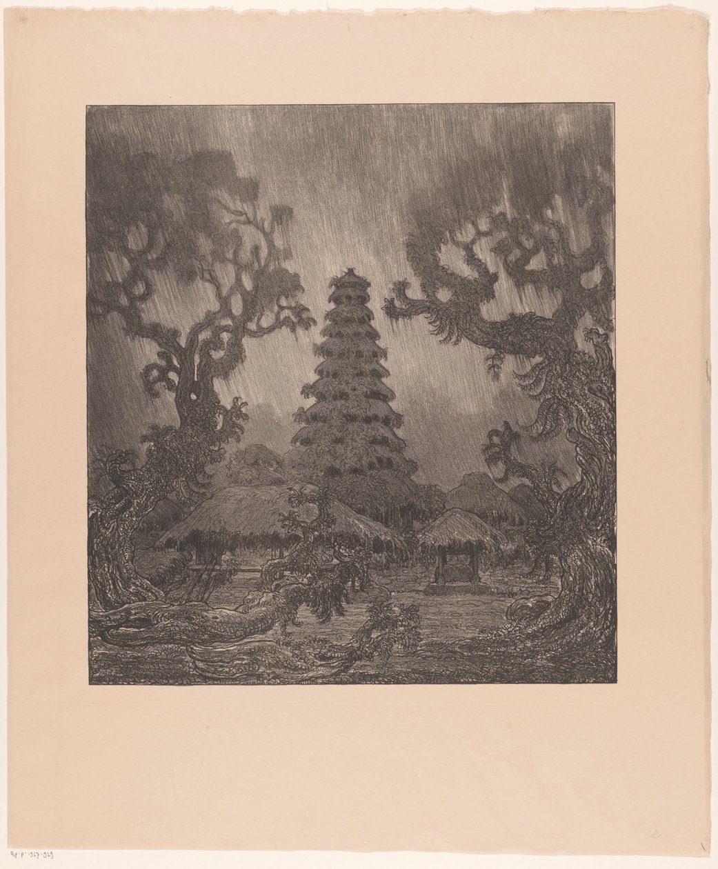 Pagode i regnen Et tempel i regnen (original titel) af Wijnand Otto Jan Nieuwenkamp
