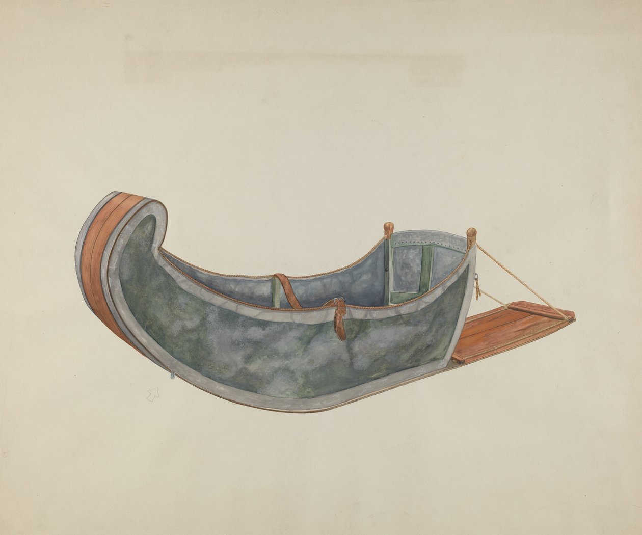 Red River Hundeslæde, ca. 1938. af Wilbur M Rice