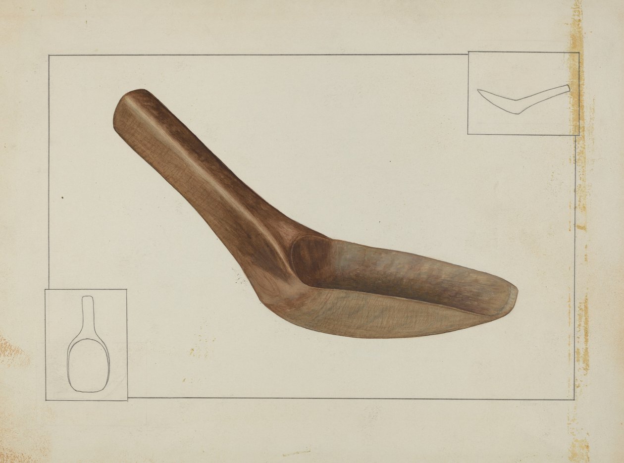 Firkantet træske, ca. 1937. af Wilbur M Rice