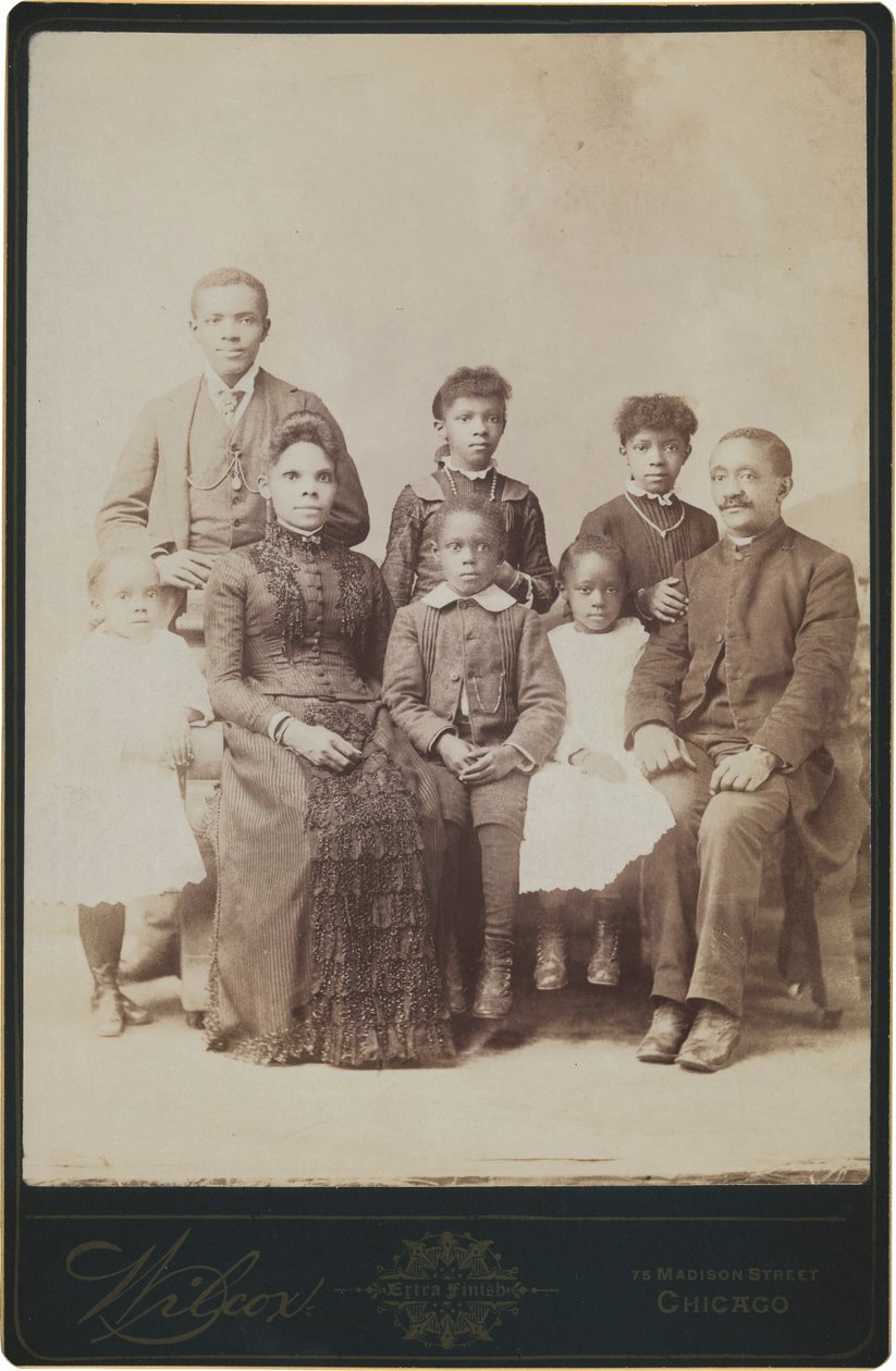 Portræt af en familie, ca. 1890 (foto) af Wilcox