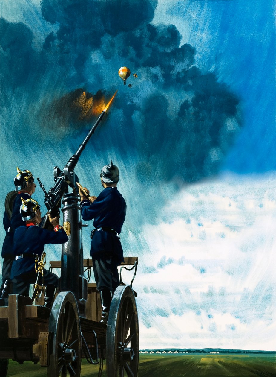 En modig ballonskipper leverede post til den belejrede by Paris på trods af, at han blev beskudt af preussiske kanoner af Wilf (20th century) Hardy