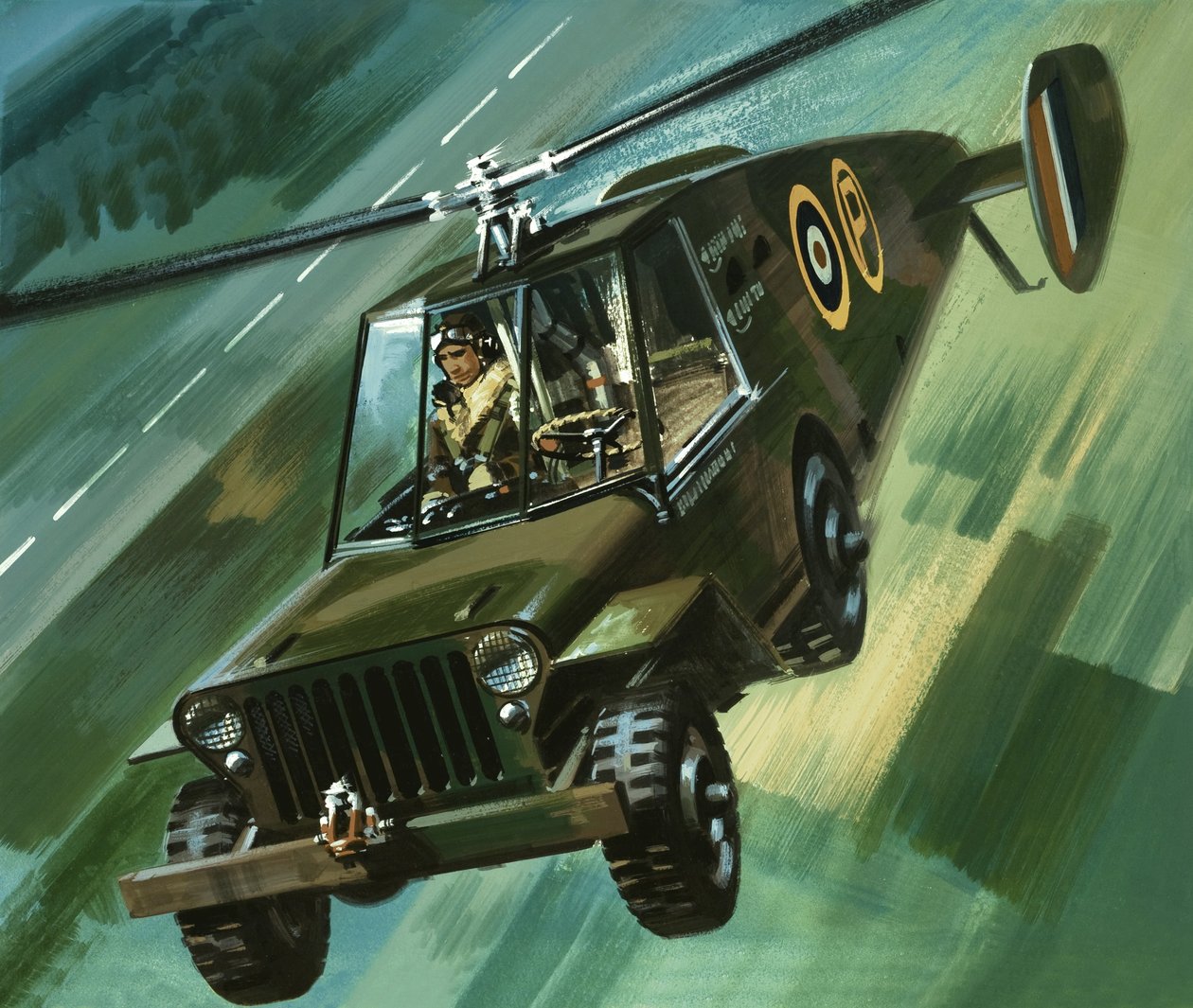Ind i det blå: Den flyvende jeep af Wilf (20th century) Hardy