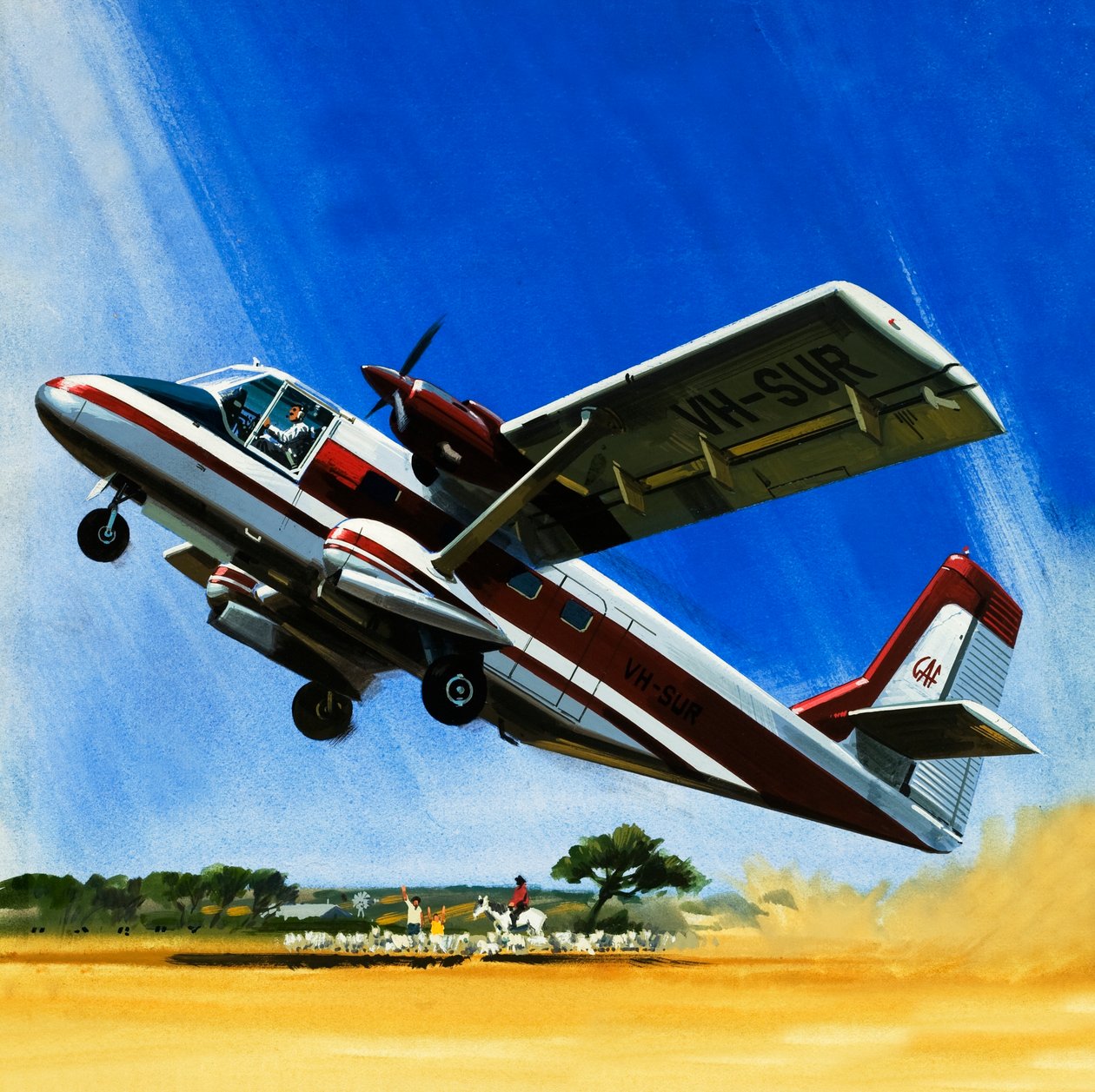 Nomad-fly med to motorer og kort starttid af Wilf (20th century) Hardy