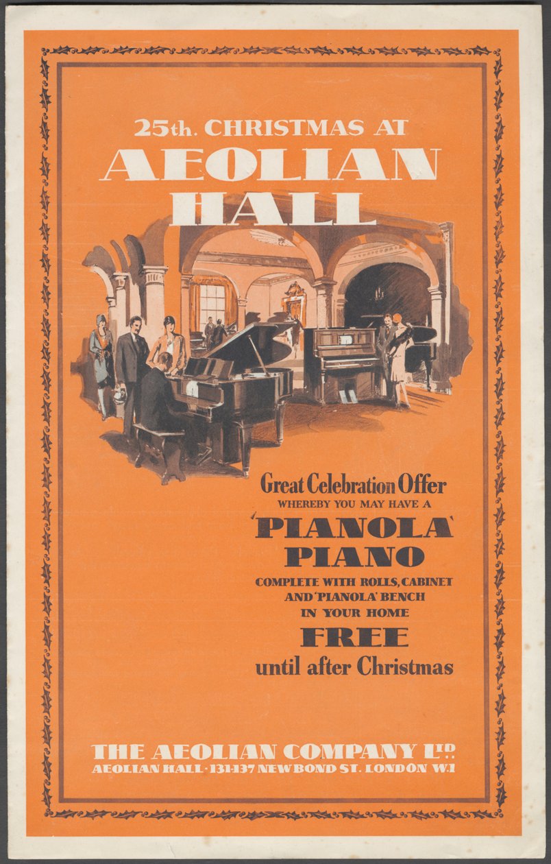 Aeolian Company Pianolas, 1920