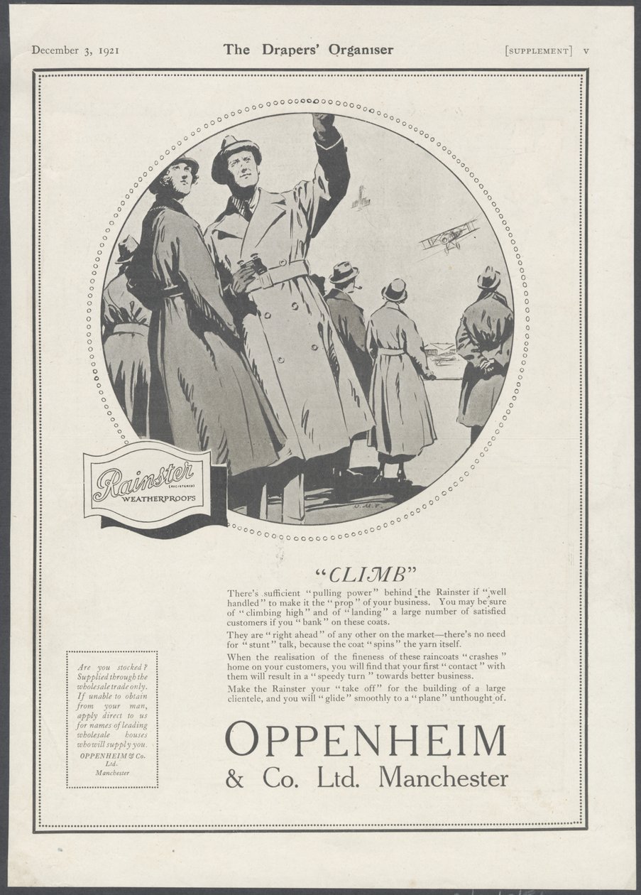 Oppenheim & Co Herretøj, 1929 af Wilfred Fryer