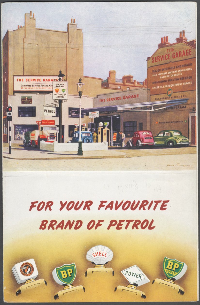 Shell, BP, National Benzole, 1950