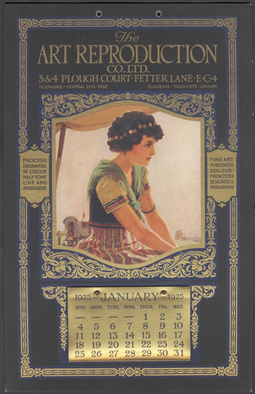 The Art Reproduction Company kalender, 1925 af Wilfred Fryer