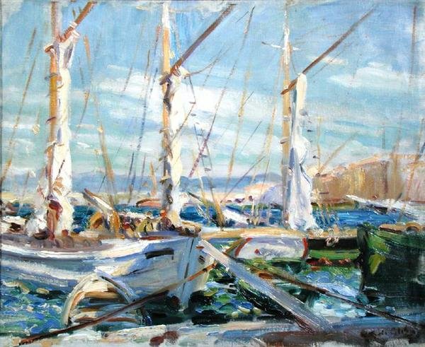 St. Tropez (olie på lærred) af Wilfred Gabriel de Glehn