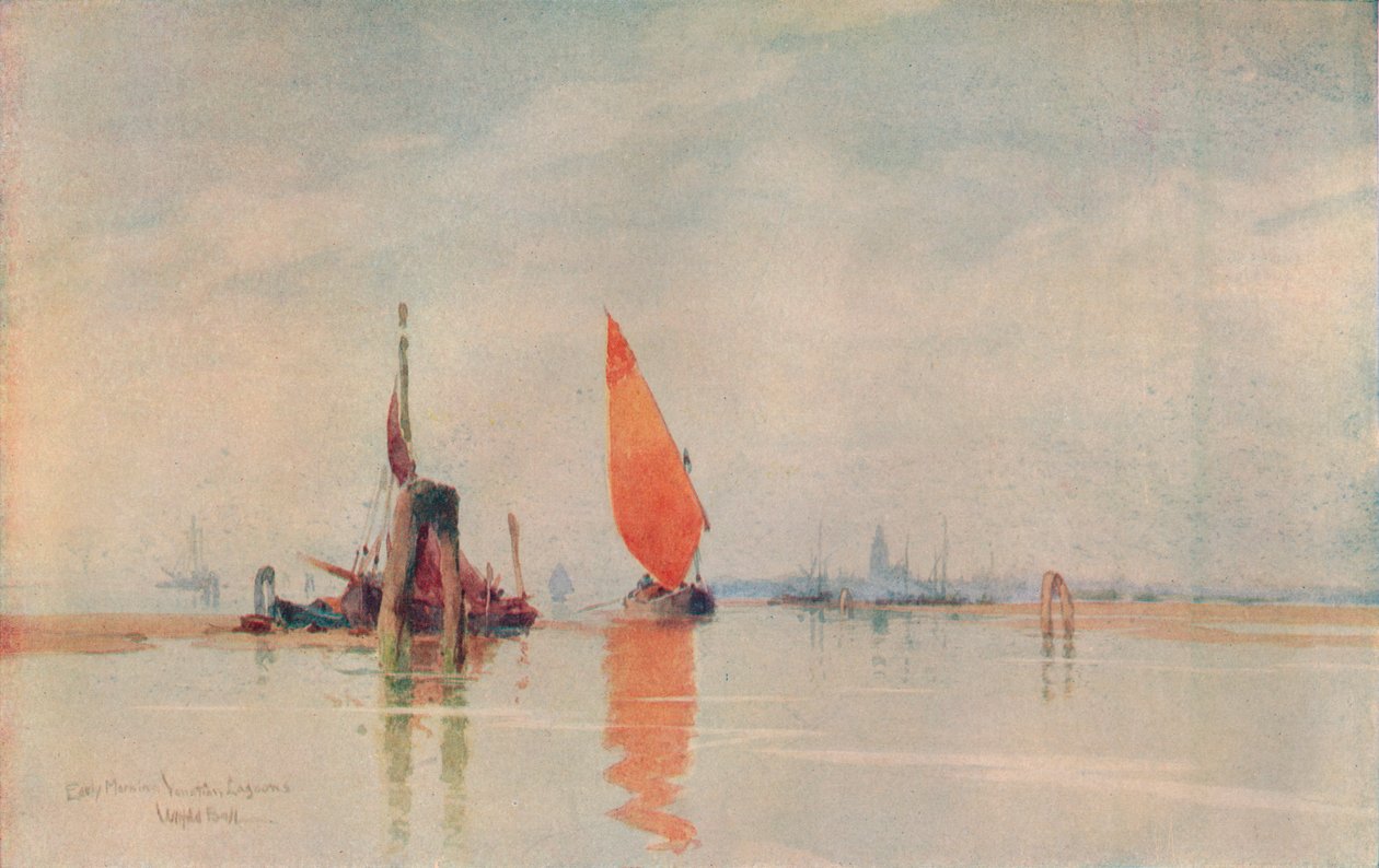 Tidlig morgen. Venetianske laguner, c1917 af Wilfrid Williams Ball
