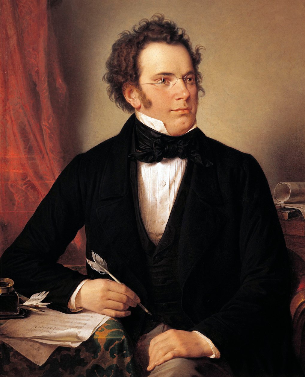 Franz Schubert olie på lærred af Wilhelm August Rieder