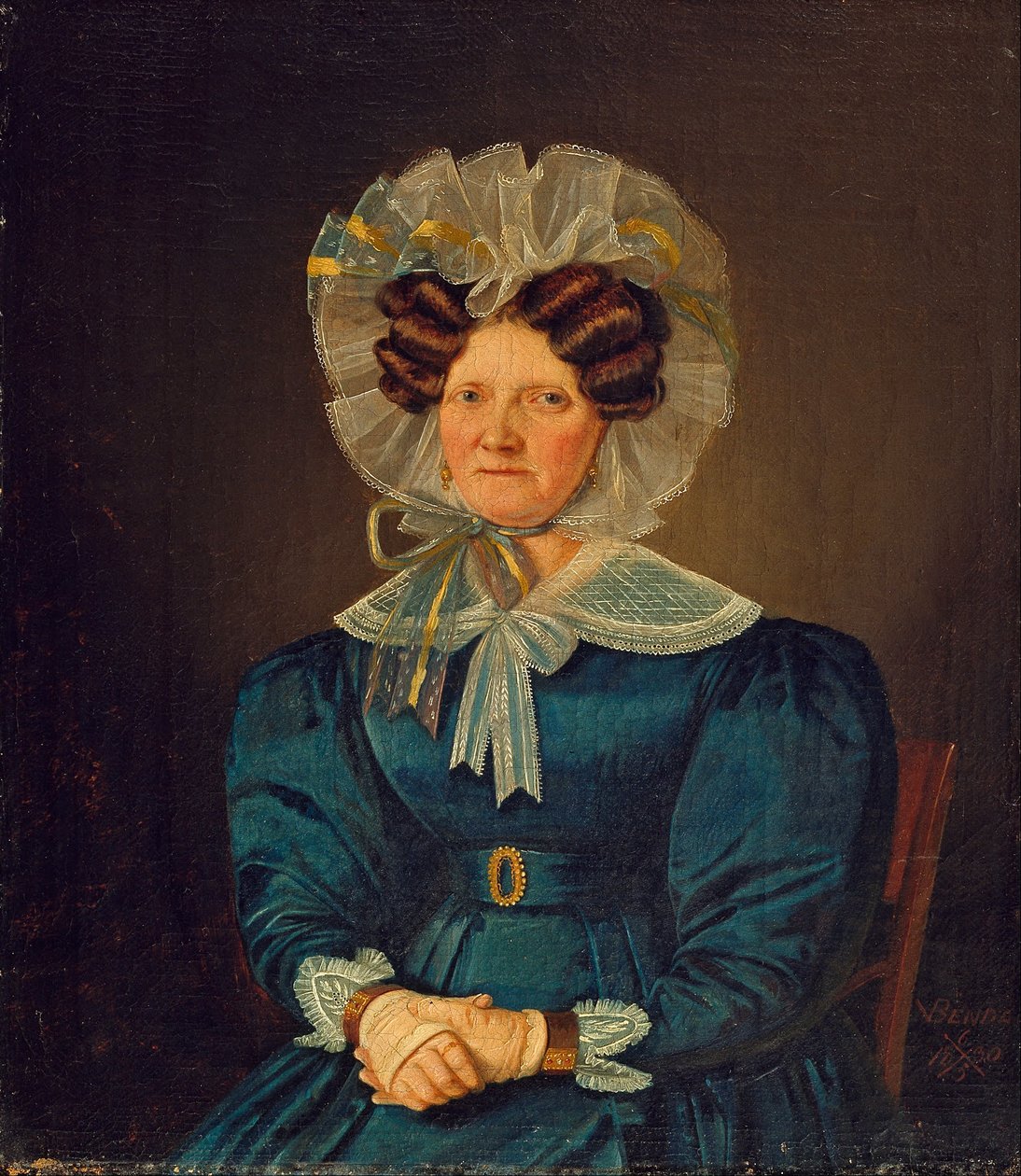 Portræt af Mette Sophie Fuglsang. Kunstnernes tante af Wilhelm Bendz