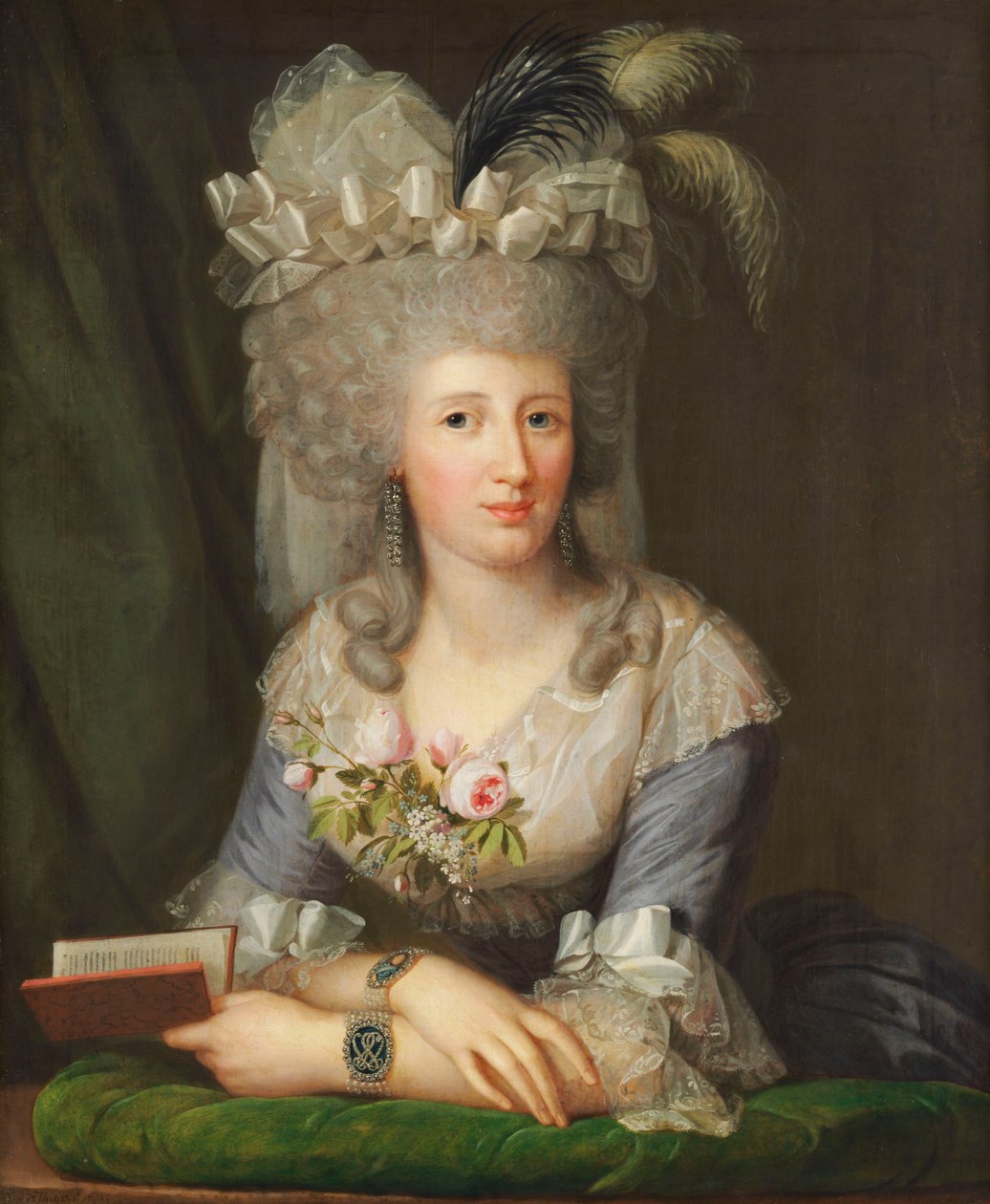 Portræt af Karoline von Schlotheim (1766-1847) af Wilhelm Böttner