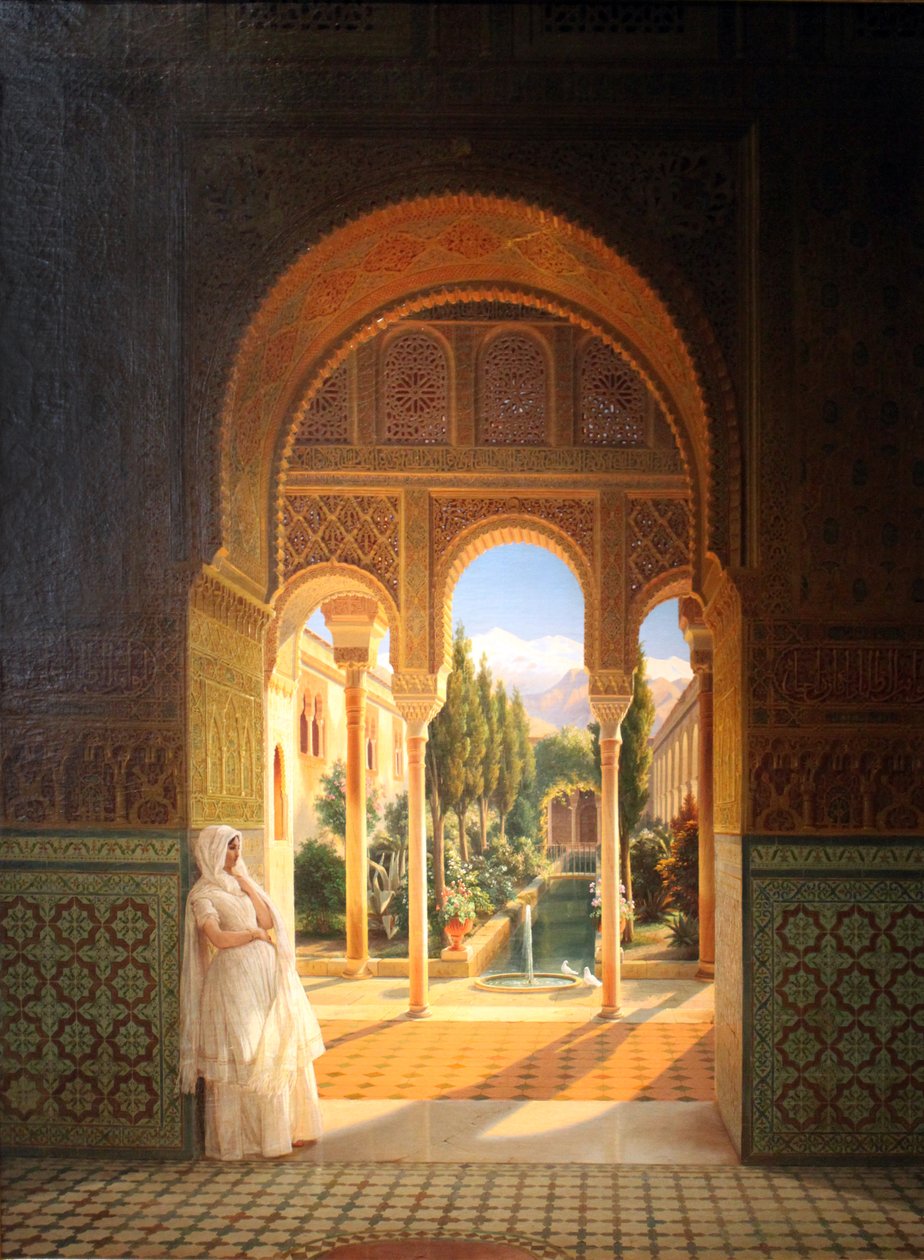 Palacio del Generalife og Patio de la Acequia nær Alhambra i Granada af Wilhelm Meyer