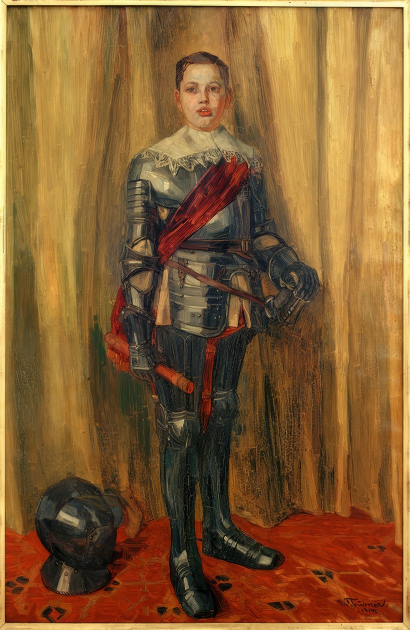 Jörg Trübner i rustning af Wilhelm Trübner