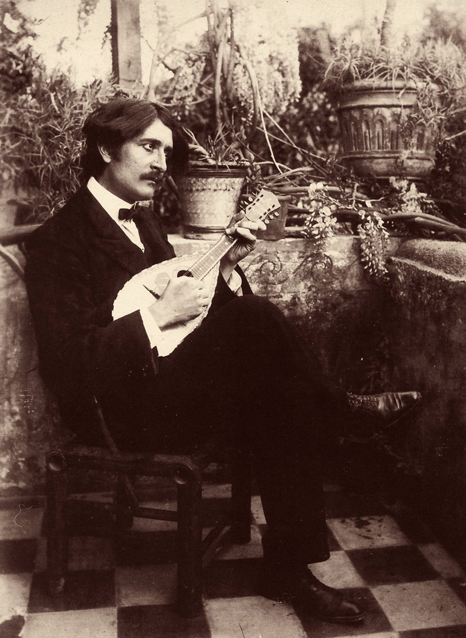 Portræt af Guglielmo Plüschow, ca. 1890 af Baron Wilhelm von Gloeden