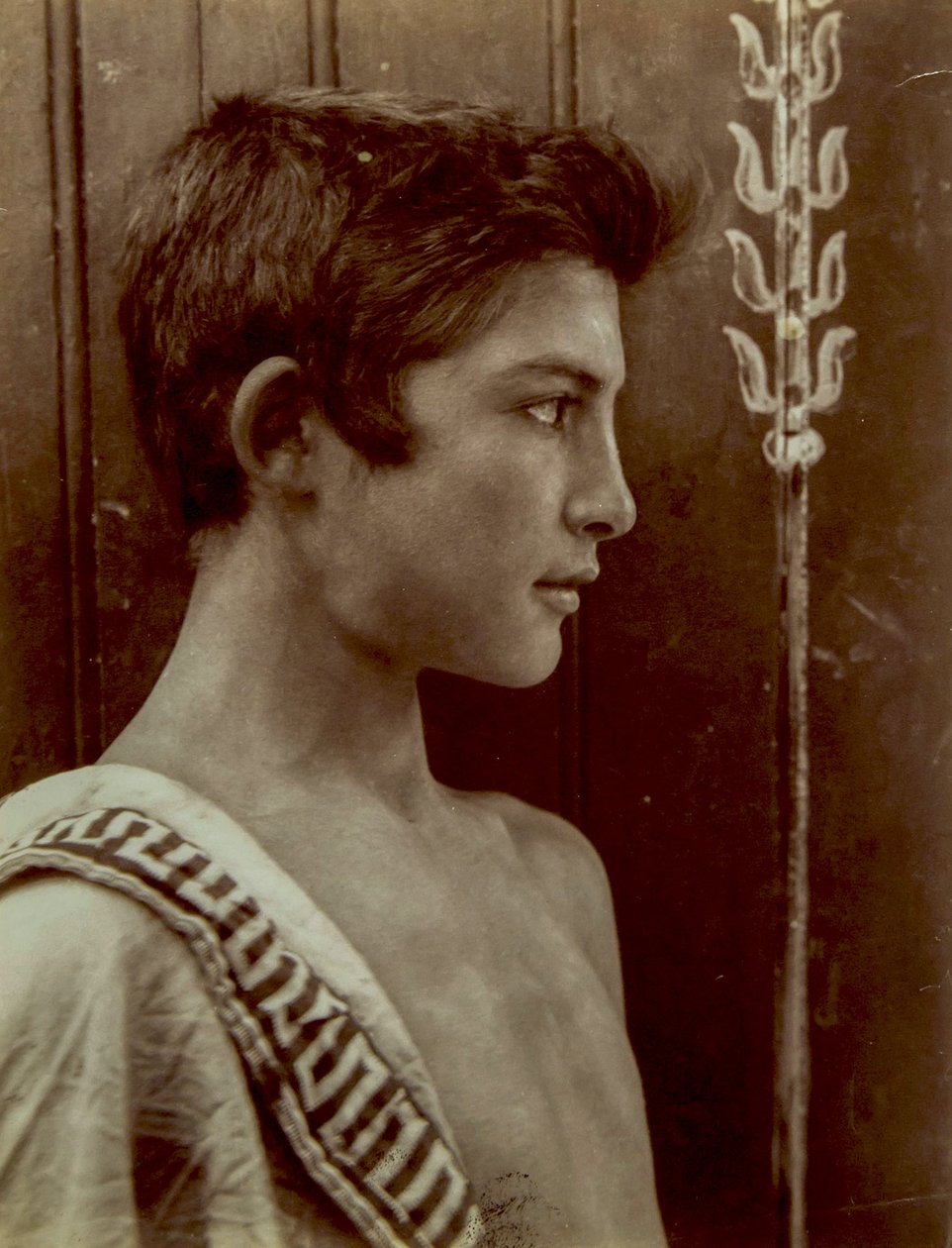Portræt af en siciliansk dreng, ca.1897 af Baron Wilhelm von Gloeden