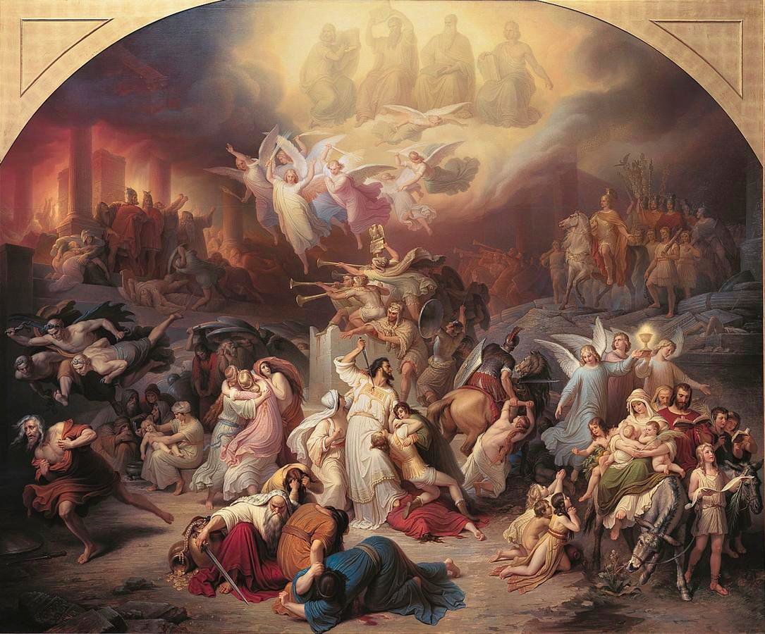 Ødelæggelse af Jerusalem af Titusn af Wilhelm von Kaulbach