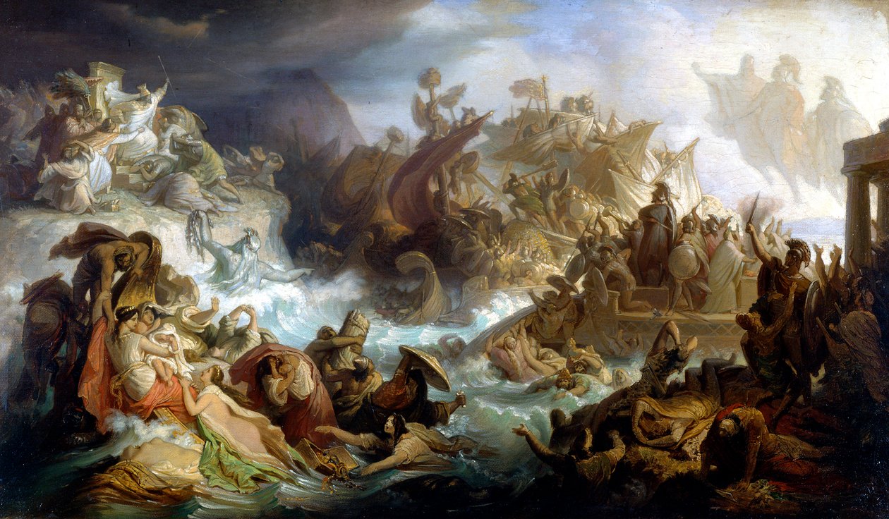 Allegori om slaget ved Salamis, 1858 af Wilhelm von Kaulbach