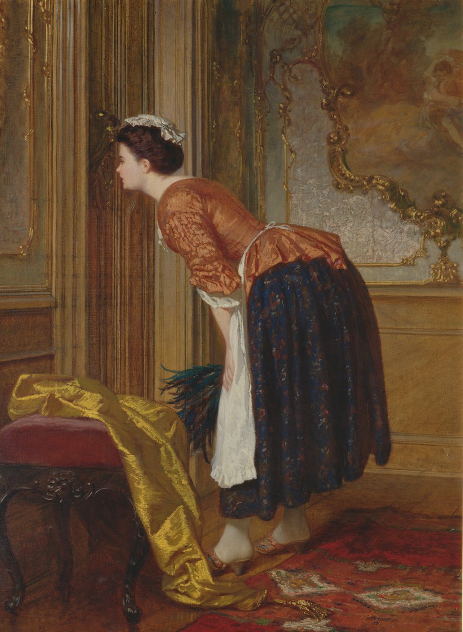 Den nysgerrige stuepige af Wilhelm Amberg