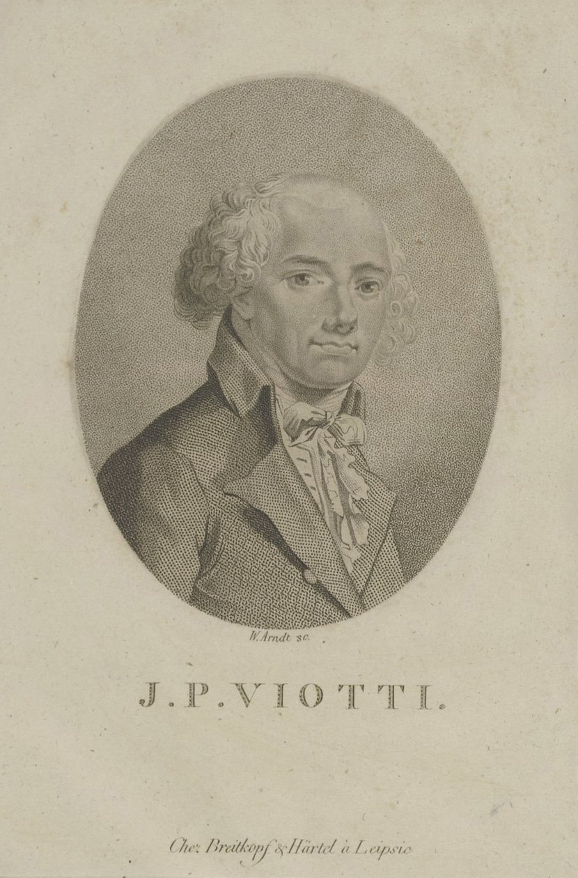 Portræt af komponisten Giovanni Battista Viotti 1755-1824, ca. 1800. af Wilhelm Arndt