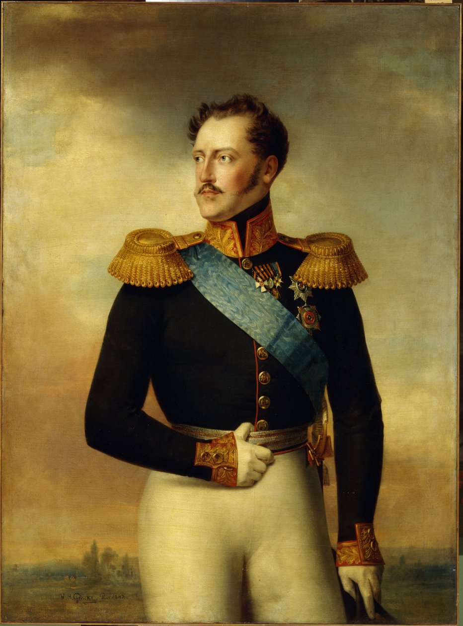 Portræt af kejser Nicholas I af Wilhelm August Golicke