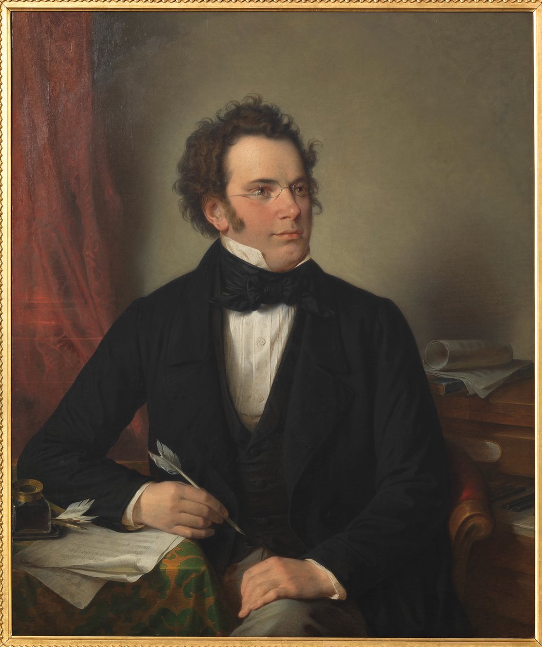 Portræt af Franz Schubert 1797-1828, 1875. af Wilhelm August Rieder