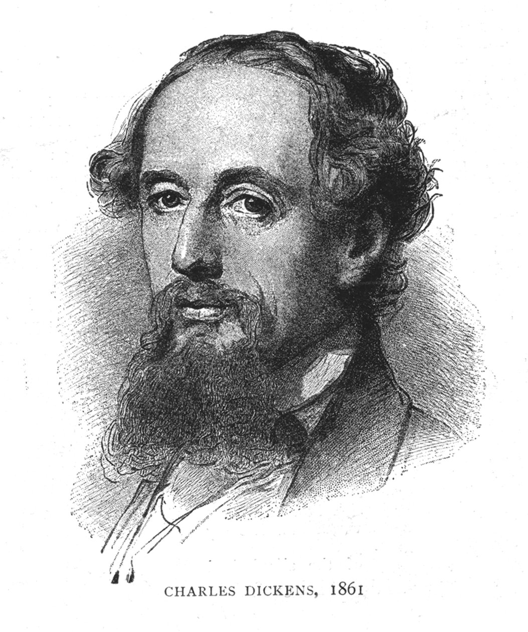 Charles Dickens, 1861 af Wilhelm Auguste Rudolf Lehmann