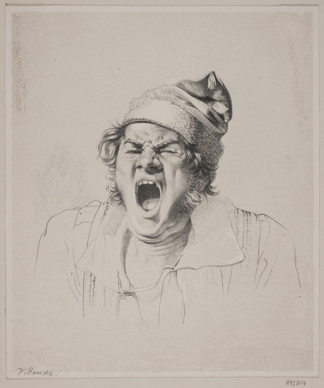 En gabende mand af Wilhelm Bendz