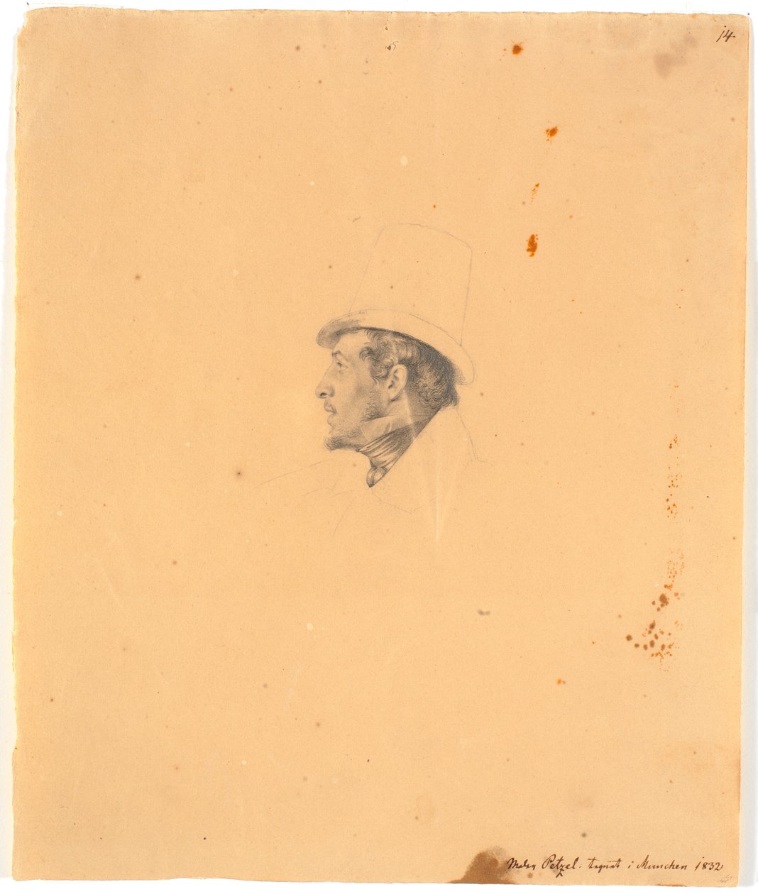 Porträt des Malers Joseph Petzl af Wilhelm Bendz